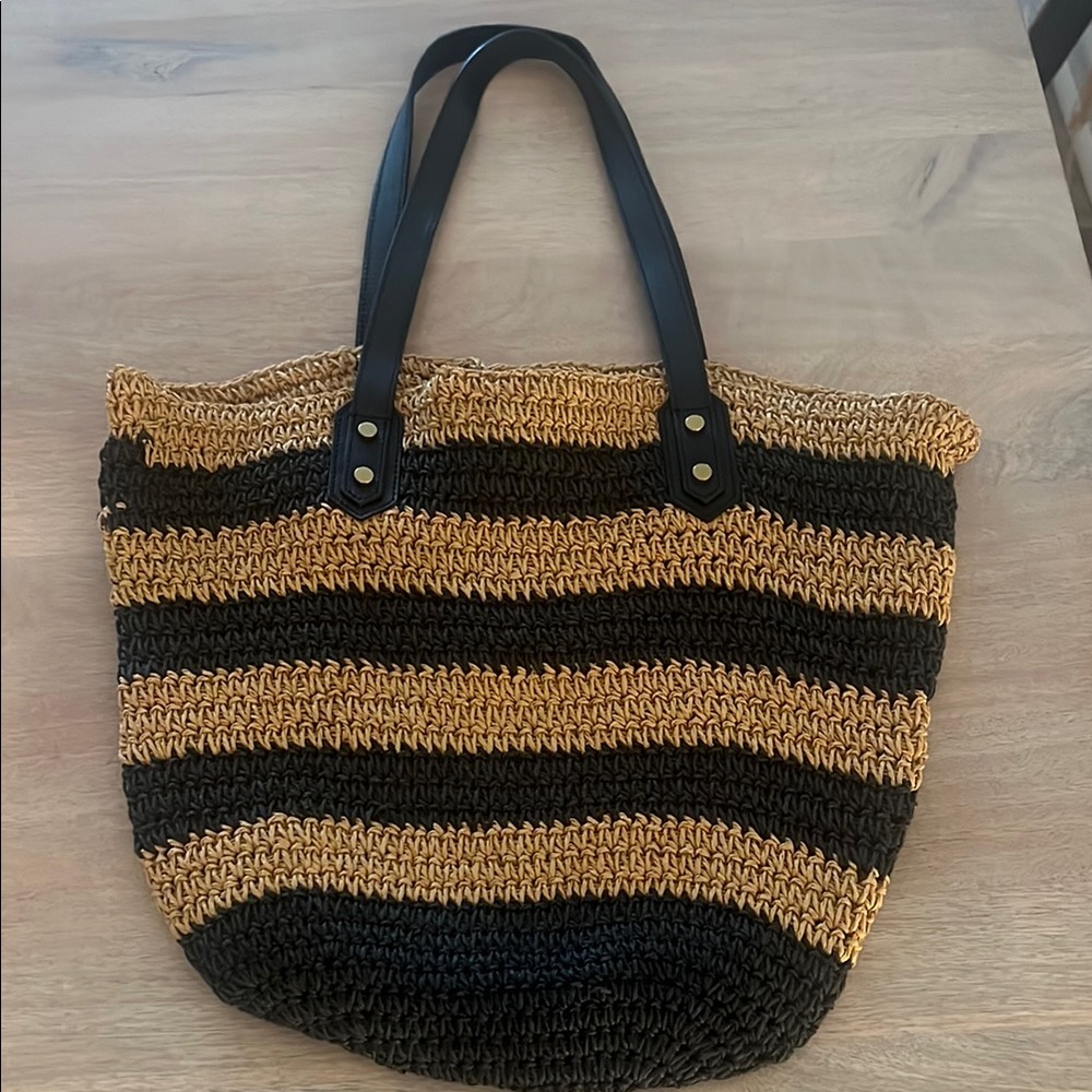J Crew Woven Straw Tote